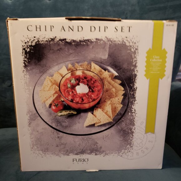 Furio Home 2 Pc Glass Chip and Dip Set - Picture 1 of 5